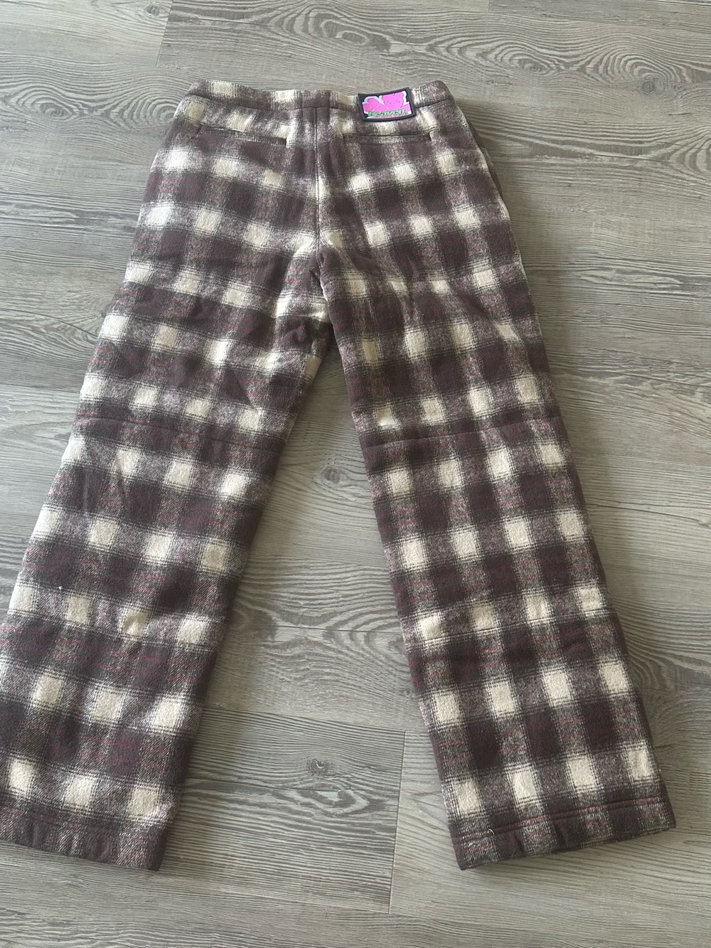 women’s marc jacobs Plaid Straight-Leg Pants in Brown and Cream - Picture 5 of 5